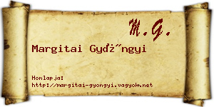 Margitai Gyöngyi névjegykártya
