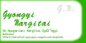 gyongyi margitai business card